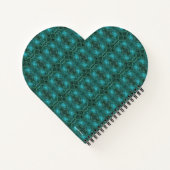 Carnet Bloc-notes Blue Green Galaxy Heart (Dos)