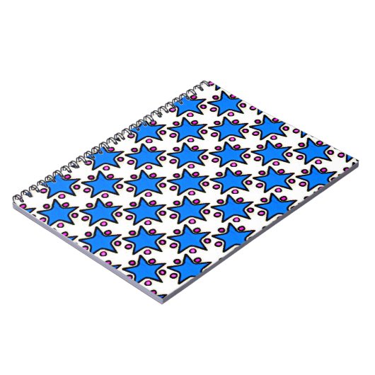 Carnet Bloc-notes Blue Stars (Côté gauche)