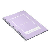 Carnet Bloc-notes Classique Citation Lavande Pâle Violet (Côté Droit)