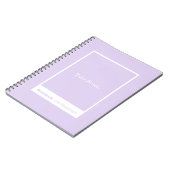 Carnet Bloc-notes Classique Citation Lavande Pâle Violet (Côté gauche)