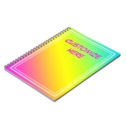 Carnet Bloc - notes coloré de Customizeable (Côté gauche)