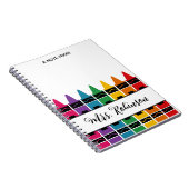 Carnet Bloc-notes crayon arc-en-ciel pour appréciation de (Côté Droit)
