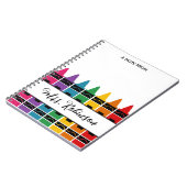 Carnet Bloc-notes crayon arc-en-ciel pour appréciation de (Côté gauche)