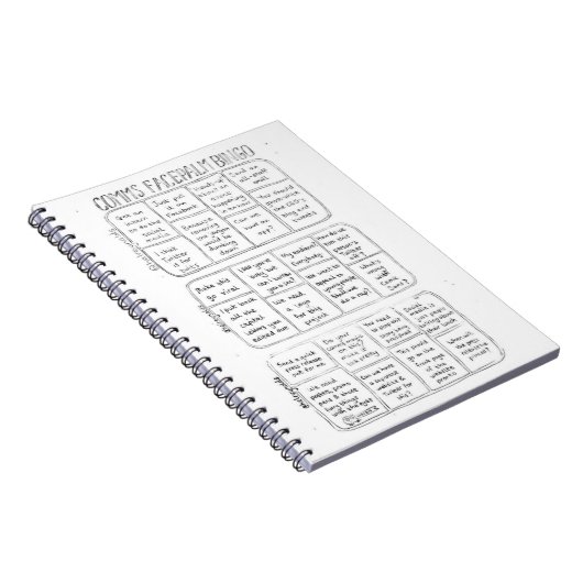 Carnet Bloc - notes de bingo-test de Comms Facepalm (Côté Droit)