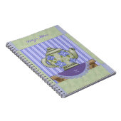 Carnet Bloc-notes de bloc de thé floral (Côté Droit)