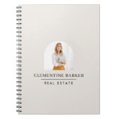 Carnet Bloc-notes de branding d'entreprise avec photo d'a (Devant)