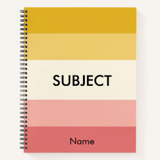 Carnet Bloc-notes de composition de classe rose corail mo