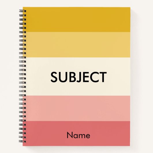 Carnet Bloc-notes de composition de classe rose corail mo (Devant)