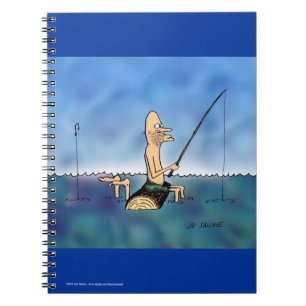 Carnet Bloc-notes de dessin animé drôle de pêche jour étr