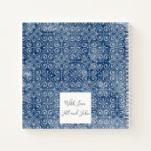 Carnet Bloc-notes de la famille personnalisée Batik Navy (Dos)