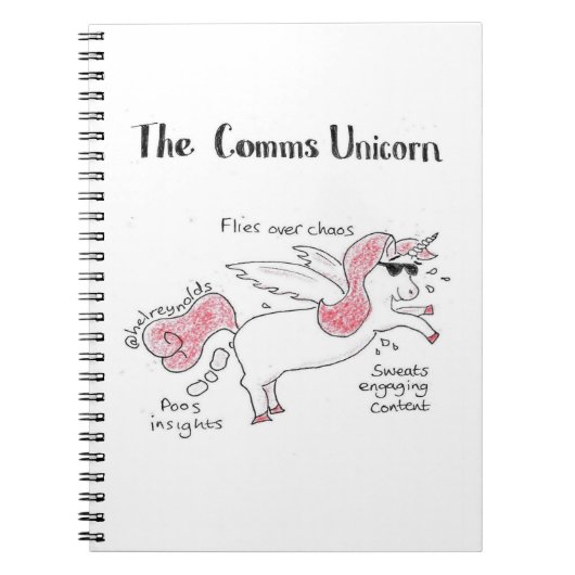 Carnet Bloc - notes de licorne de Comms (Devant)