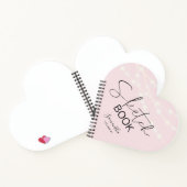 Carnet Bloc-notes de monogramme rose moderne en teinte do (Intérieur)