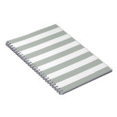 Carnet Bloc - notes de motif de rayures de gris argenté (Côté Droit)