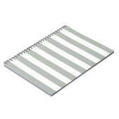 Carnet Bloc - notes de motif de rayures de gris argenté (Côté gauche)
