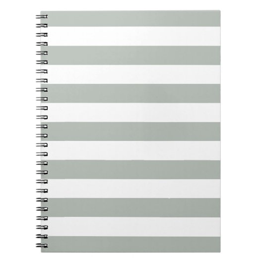 Carnet Bloc - notes de motif de rayures de gris argenté (Devant)