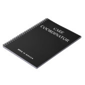 Carnet Bloc-notes de notes de coordinateur de soins | (Côté gauche)