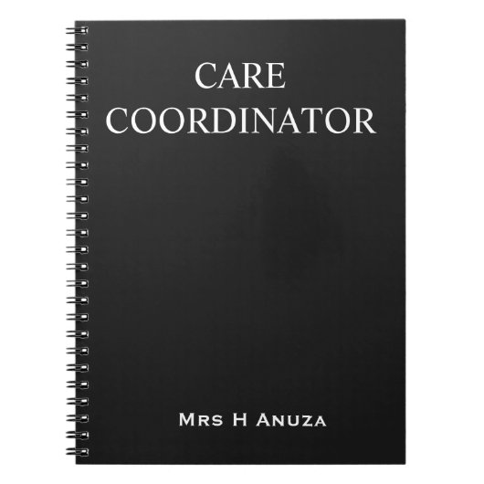 Carnet Bloc-notes de notes de coordinateur de soins | (Devant)