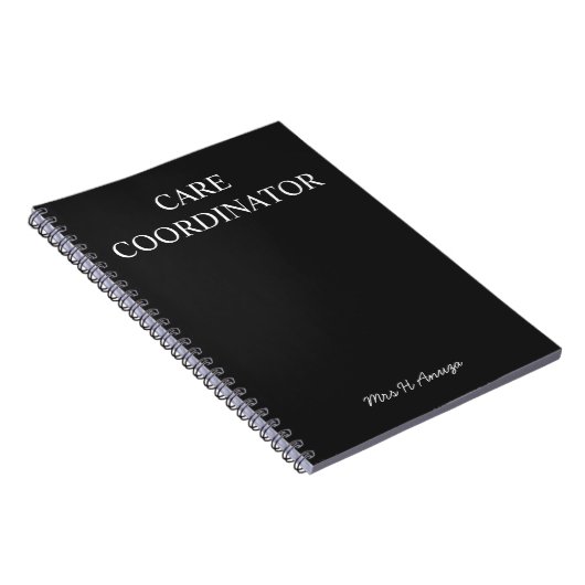 Carnet Bloc-notes de notes de coordinateur de soins | (Côté Droit)