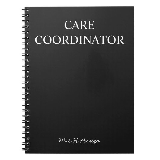 Carnet Bloc-notes de notes de coordinateur de soins | (Devant)