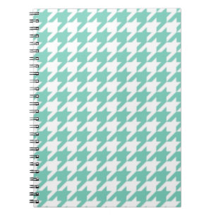Carnet Bloc - notes de pied-de-poule de turquoise
