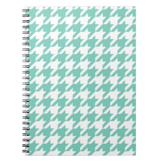 Carnet Bloc - notes de pied-de-poule de turquoise (Devant)