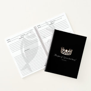Carnet Bloc-notes de recettes personnalisé style Miss USA