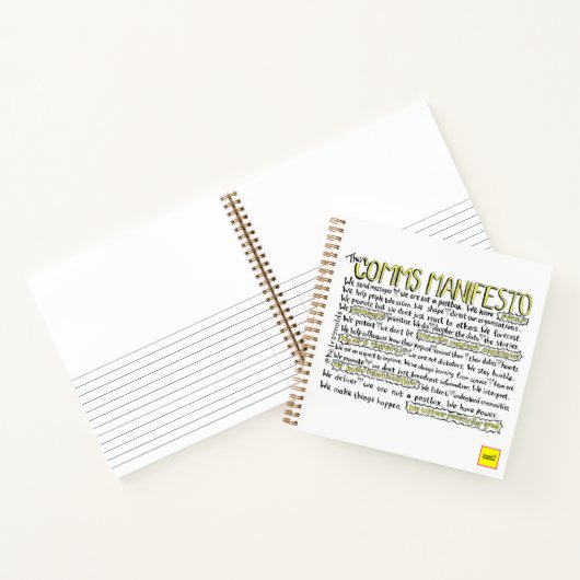 Carnet Bloc-notes du manifeste des communications (Intérieur)