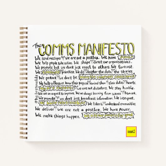 Carnet Bloc-notes du manifeste des communications (Devant)