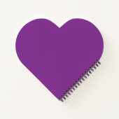 Carnet Bloc-notes en forme de cœur Aster Violet - Personn (Dos)