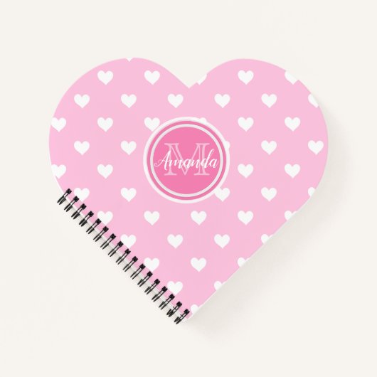 Carnet Bloc-notes en forme de coeur de monogramme : Coeur (Devant)