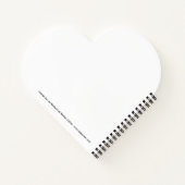 Carnet Bloc-notes en forme de coeur "Happy Thoughts" (Dos)