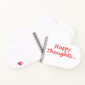Carnet Bloc-notes en forme de coeur "Happy Thoughts" (Intérieur)