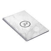 Carnet Bloc-notes en marbre blanc design populaire (Côté Droit)