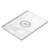 Carnet Bloc-notes en marbre blanc design populaire (Côté gauche)