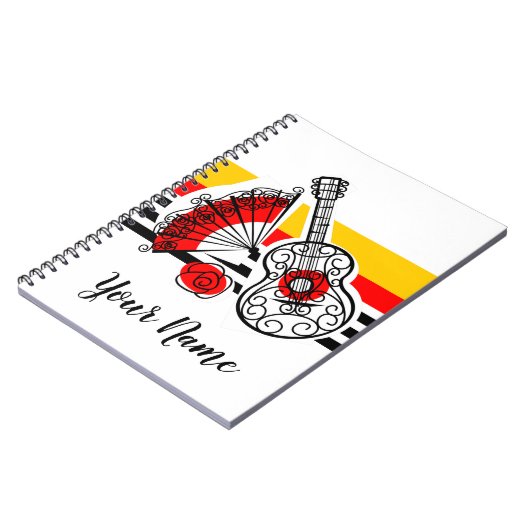 Carnet Bloc-notes espagnol Souvenirs Classic Stripe Name (Côté gauche)