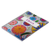 Carnet Bloc-notes floral moderne (Côté gauche)