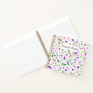 Carnet Bloc-notes floral personnalisé - Cadeau personnali