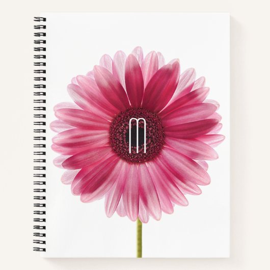 Carnet Bloc-notes Gerbera Daisy rose moderne (Devant)