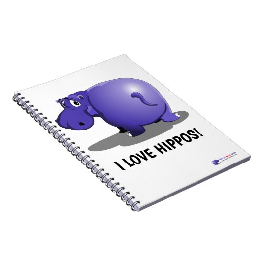 Carnet Bloc-notes Hippo violet (Côté Droit)