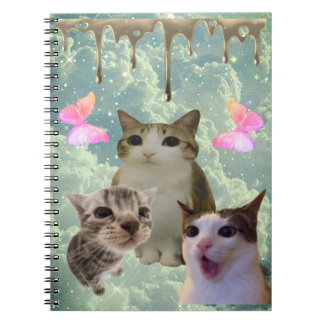 Carnet bloc-notes miaou dégoulinant d'or