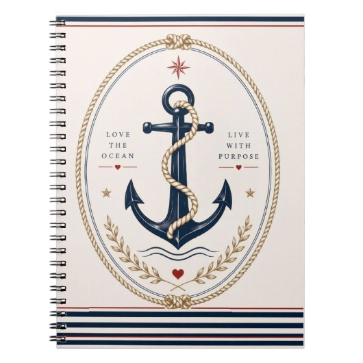 Carnet Bloc-notes nautique classique Sailorcore (Devant)