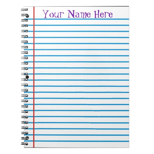 Carnet Bloc-notes papier feuille perte (Devant)