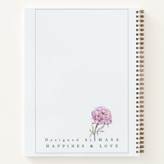 Carnet Bloc-notes personnalisé avec couverture matérielle (Dos)