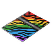 Carnet Bloc-notes personnalisé Zebra Print Rainbow Mix (Côté gauche)