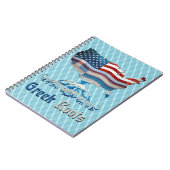 Carnet Bloc-notes pour drapeaux grecs américains (Côté gauche)