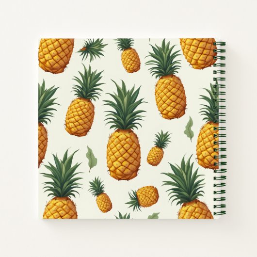 Carnet Bloc-notes pour la conception de l'ananas (Dos)