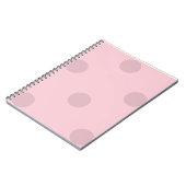 Carnet Bloc-notes rose rose point Polka (Côté gauche)
