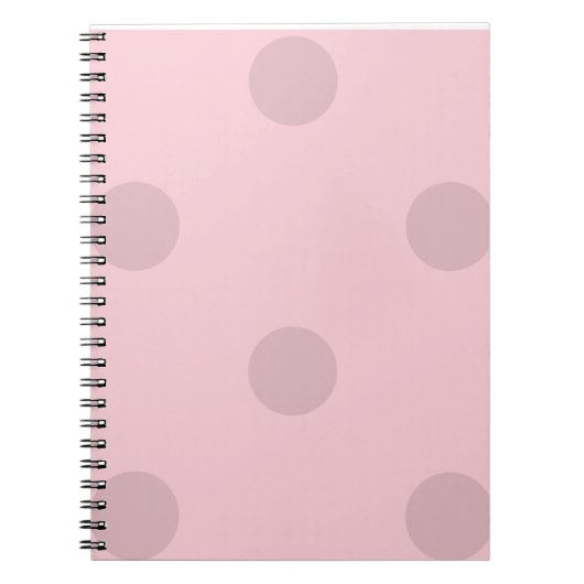 Carnet Bloc-notes rose rose point Polka (Devant)