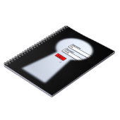 Carnet Bloc-notes Spiral Security Password (Côté gauche)