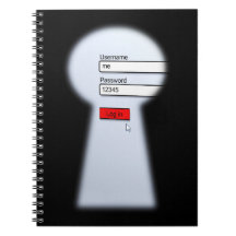 Bloc-notes Spiral Security Password